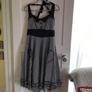 Modcloth. Hell Bunny Vixen brand. Size XL. Black and white dress.